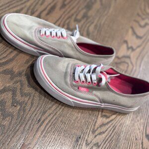 Grey and Hot Pink Vans